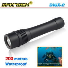 Maxtoch DI6X-2 26650 Battery Cree Étanche LED Plongée Lampes de poche